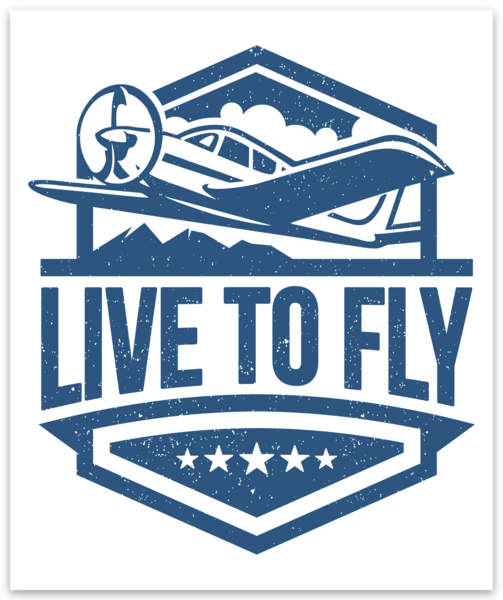 Live To Fly Sticker, Decal, Prop | Air Speed Junkie