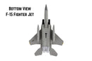 Top-down view of F-15 Eagle collectible aircraft replica