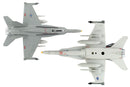 Close-up of F/A-18C Hornet cockpit and Wildcats squadron insignia