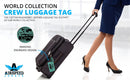 Engraved luggage tags for the airline industry