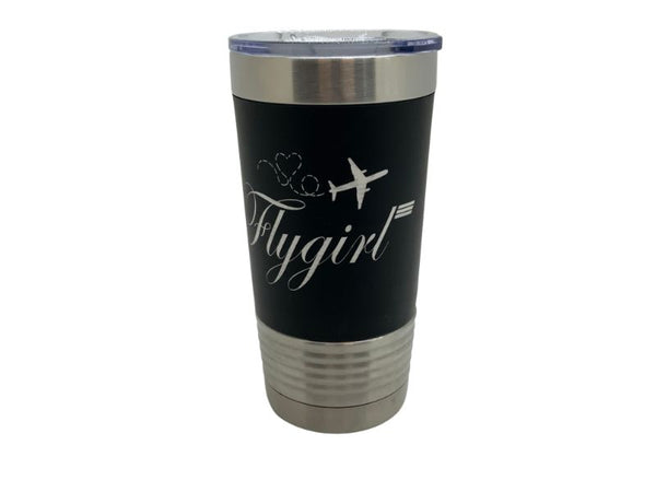 Fly Girl Pilot Cup, Silicone Wrapped 20 Oz Tumbler