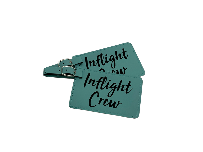 Inflight Crew Leather Bag Tags For Flight Attendants