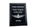Multi-Engine Instructor (MEI) Plaque black