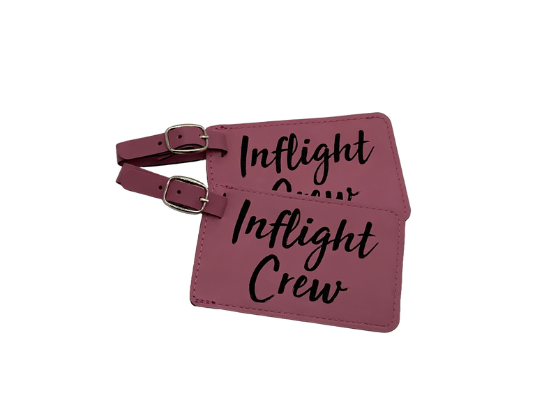 Inflight Crew Leather Bag Tags For Flight Attendants