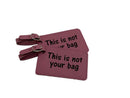 contact information, luggage tags, suitcase