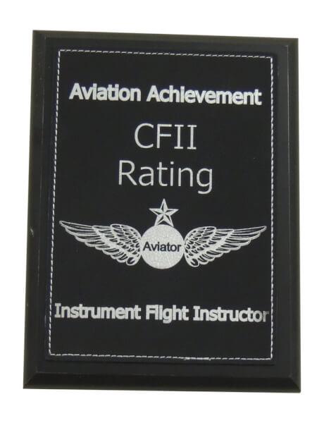 Certified Flight Instrument Instructor (CFII) Plaque | Air Speed Junkie