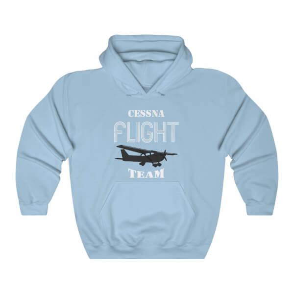 Cessna flight team hoodie, light blue
