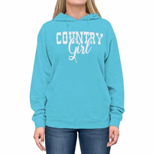 Country Girl White Hoodie Graphic pool model