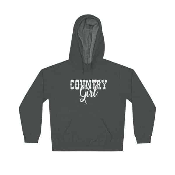 Country Girl White Hoodie Graphic on moss