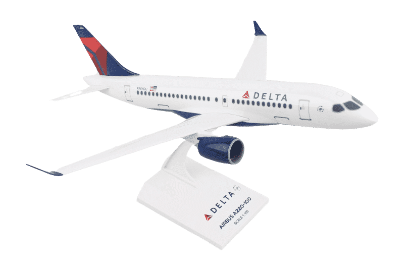 デルタ航空 Airbus A220-100 1/100スケール Delta Airbus 220 Model, 1/100, Airplane, Gift Set | Air