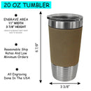 Do You Need a Ride To The Train Station, Rip, Insulated Tumbler, Leather Wrapped - Airspeed Junkie