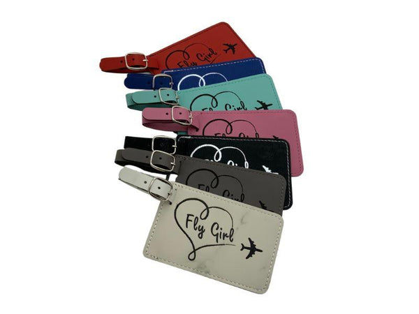 Fly Girl, flight attendant luggage tag, fly girl luggage,