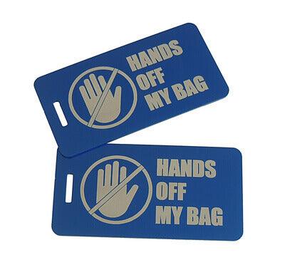Hands off my bag blue