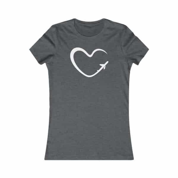 Plane Tee Shirt for Women, grey
