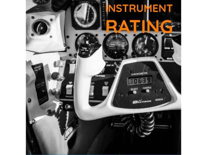 Instrument rating, flying, training