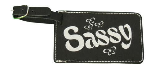Sassy Black Leather Bag TagJPG