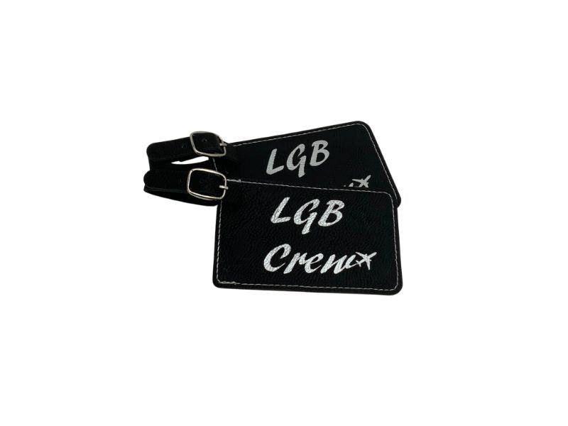 Long Beach Crew Base, Leather Luggage Tag, Jetblue - Airspeed Junkie