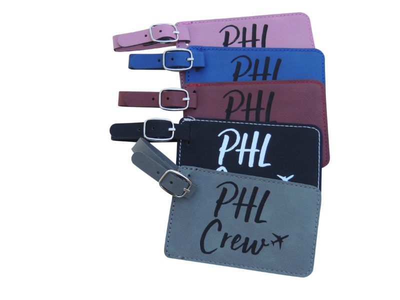 Leather Luggage Tag, Personalized & USA Made