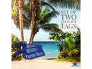 Puerto Rico Luggage Tag Set of Two, Leather with Graphic