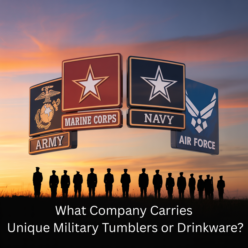 What Company Carries Unique Military Tumblers or Drinkware?, military tumblers, veteran drinkware,