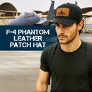 Dad Hat - F-15 Eagle Leather Patch Military Aviation Cap
