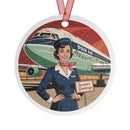 Ornament Vintage Retro Flight Attendant Pan Am Airliner