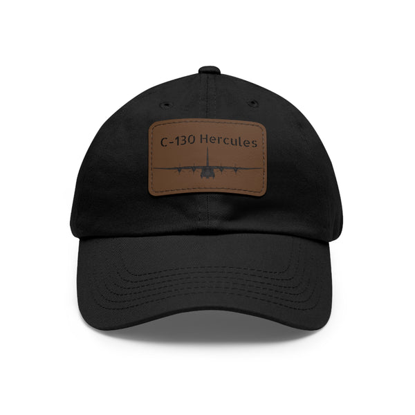 C-130 Hercules Leather Patch Hat, Aviation Lovers Cap