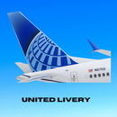 United Airlines 737 MAX 8 Skymarks Model - United Airlines Livery