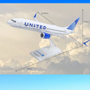 United Airlines 737 MAX 8 1/130 Scale Model - Specifications