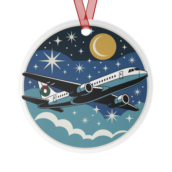 Airplane Metal Ornaments | Vintage Travel Decor, Holiday Tree Decoration, Airline Gift, Aviation Lover Keepsake, Christmas Ornament