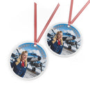 Metal Ornament Vintage Flight Attendant DC-3 Christmas Pose Aviation Lover Ornament