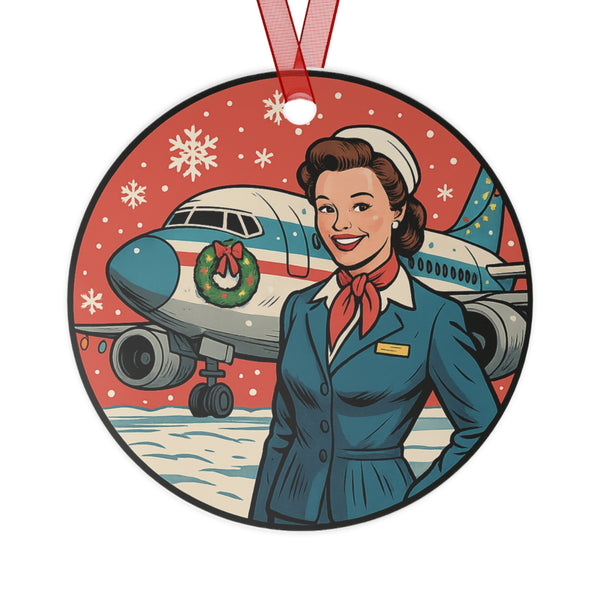 Holiday Ornament - Vintage Stewardess/Flight Attendant