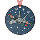 Military Metal Ornament - F-18 Hornet Holiday Decor