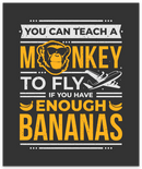 You Can Teach a Monkey To Fly Sticker, Decal