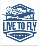 Live To Fly Sticker, Decal, Prop