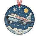Christmas 2025 Jet Ornament – Blue Airliner Holiday Decoration