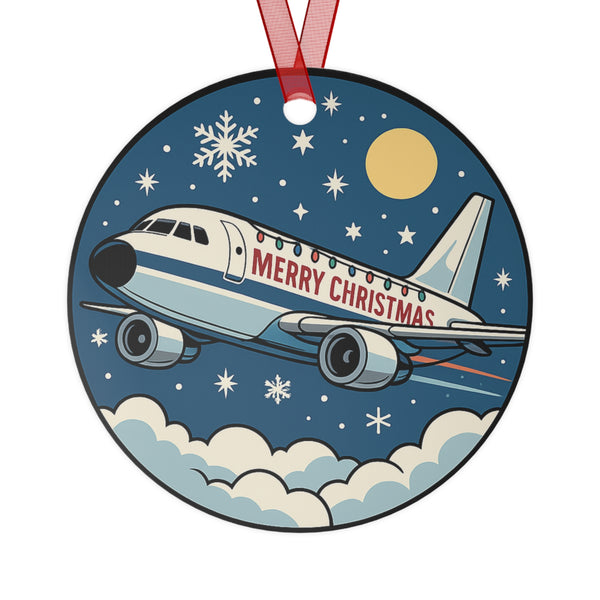 Christmas 2025 Jet Ornament – Festive Blue Airliner Design for Airline Families