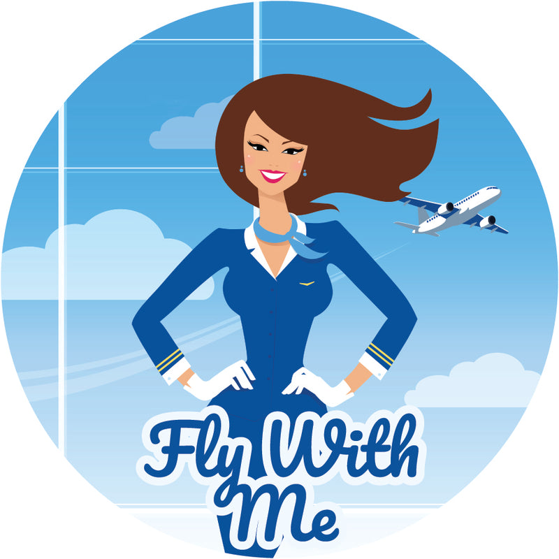 Fly With Me, Flight Attendant Sticker