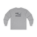 F-4 Smells Like Freedom Long Sleeve Tee — Vintage Fighter Jet Graphic