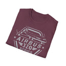 Airbus 320 Series Unisex Softstyle T-Shirt, Aviation  Airline Gift, Travel Enthusiast Tee, Perfect for Pilots, Airplane Lovers
