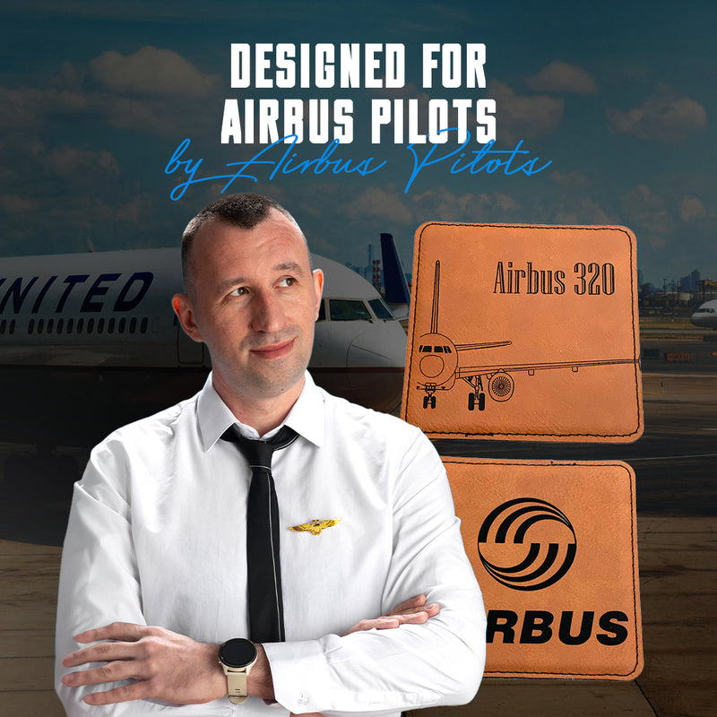 Airbus 320 Coaster Set, Gifts for Airbus Pilots, Set of 6