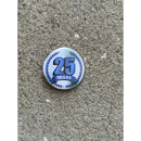 25 Year Anniversary Button, Pin 1.25", Standard Pin Back, Aviation Milestone