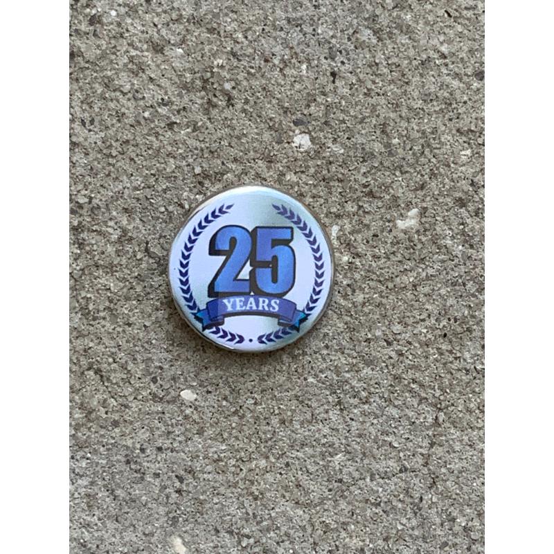 Airline Anniversary Button, Pin 1.25", Standard Pin Back, Aviation Milestone