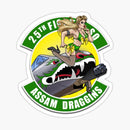 25th Fighter Sticker, Assam Draggins Pin Up Sticker