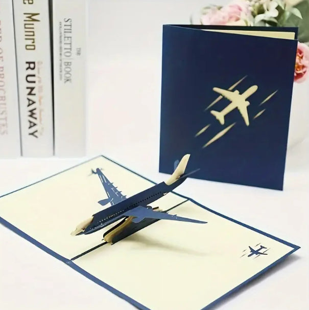 Pop Up, 3D, Airplane Birthday Card