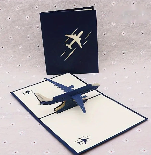 Pop Up, 3D, Airplane Birthday Card