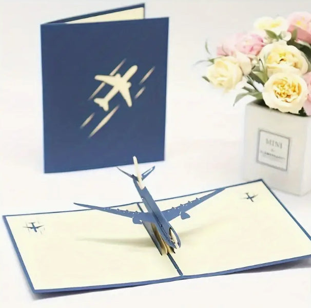 Pop Up, 3D, Airplane Birthday Card