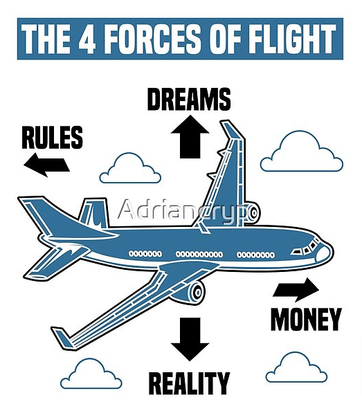 Four Forces of Flight Sticker