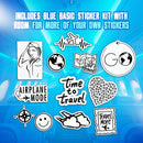 Water Bottle and Matching Decorative Airplane Sticker Kit