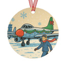 Ornament - Christmas Snow Travel Jet